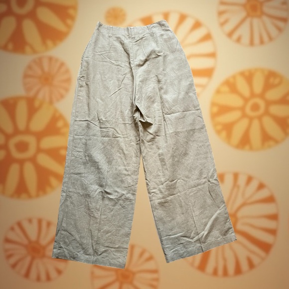 Wide leg linen trousers by Oak + Fort, size 2 - Picture 2 of 3